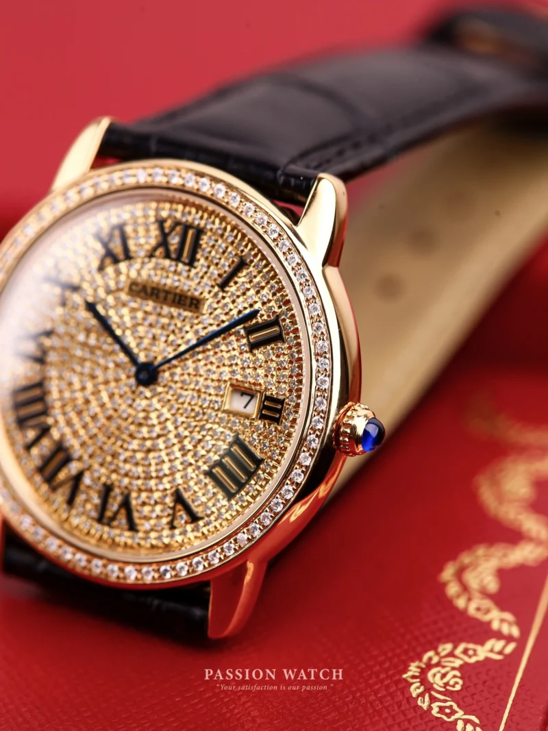 Vành đính kim cương Cartier Ronde Solo W6700455 Custom Diamonds