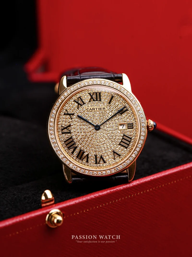 Cartier Ronde Solo W6700455 Custom Diamonds Vàng Hồng 18kt, Đính Kim Cương