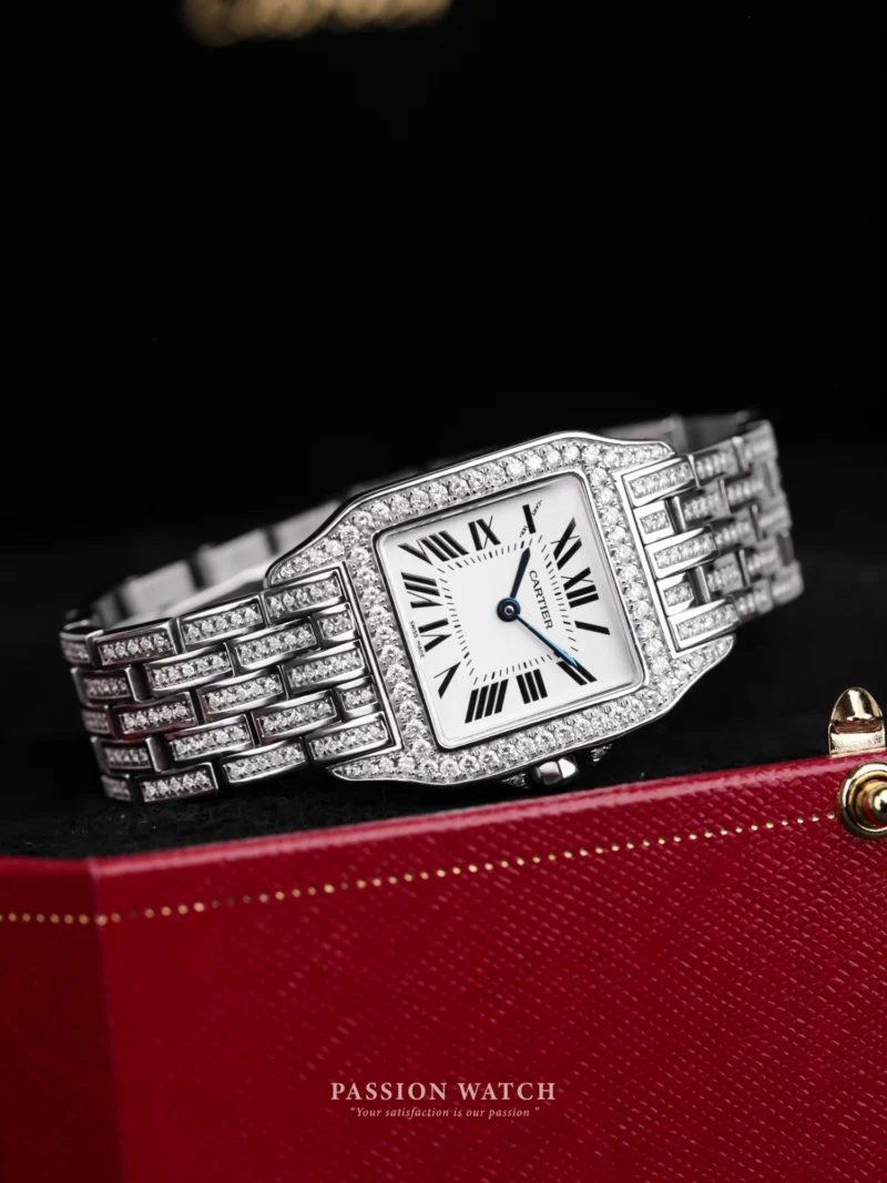 Đồng Hồ Cartier Santos Demoiselle 2701 Custom Diamonds Fullbox