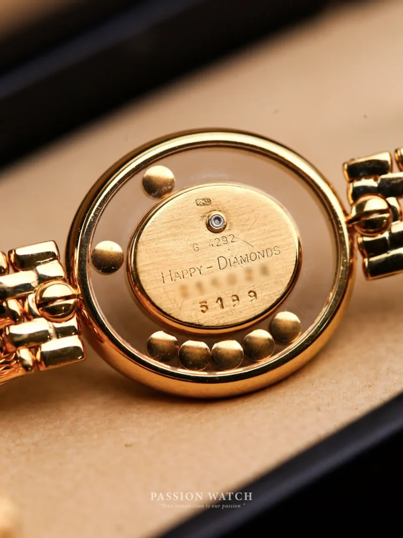 Đồng Hồ Chopard Happy Diamonds 5199 16 Đáy phía sau đồng hồ nữ Chopard Happy Diamonds 5199