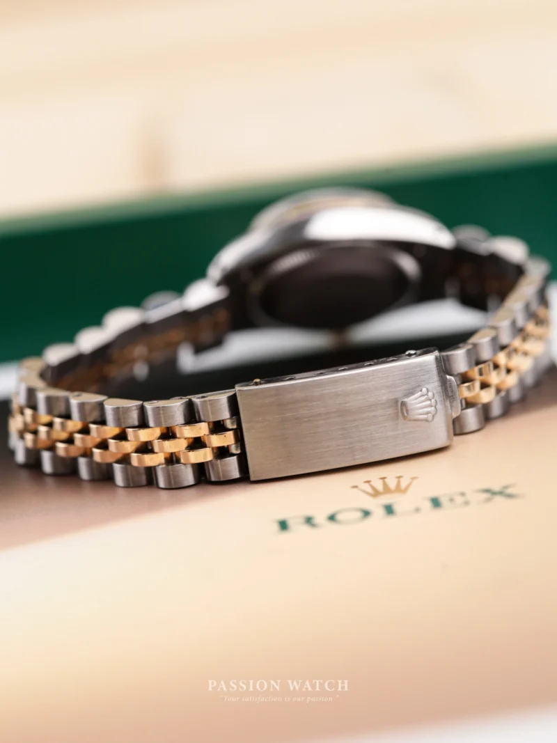 Khóa gập Rolex Đồng Hồ Rolex Lady-Datejust 26 6917 Mặt Số Vàng Linen