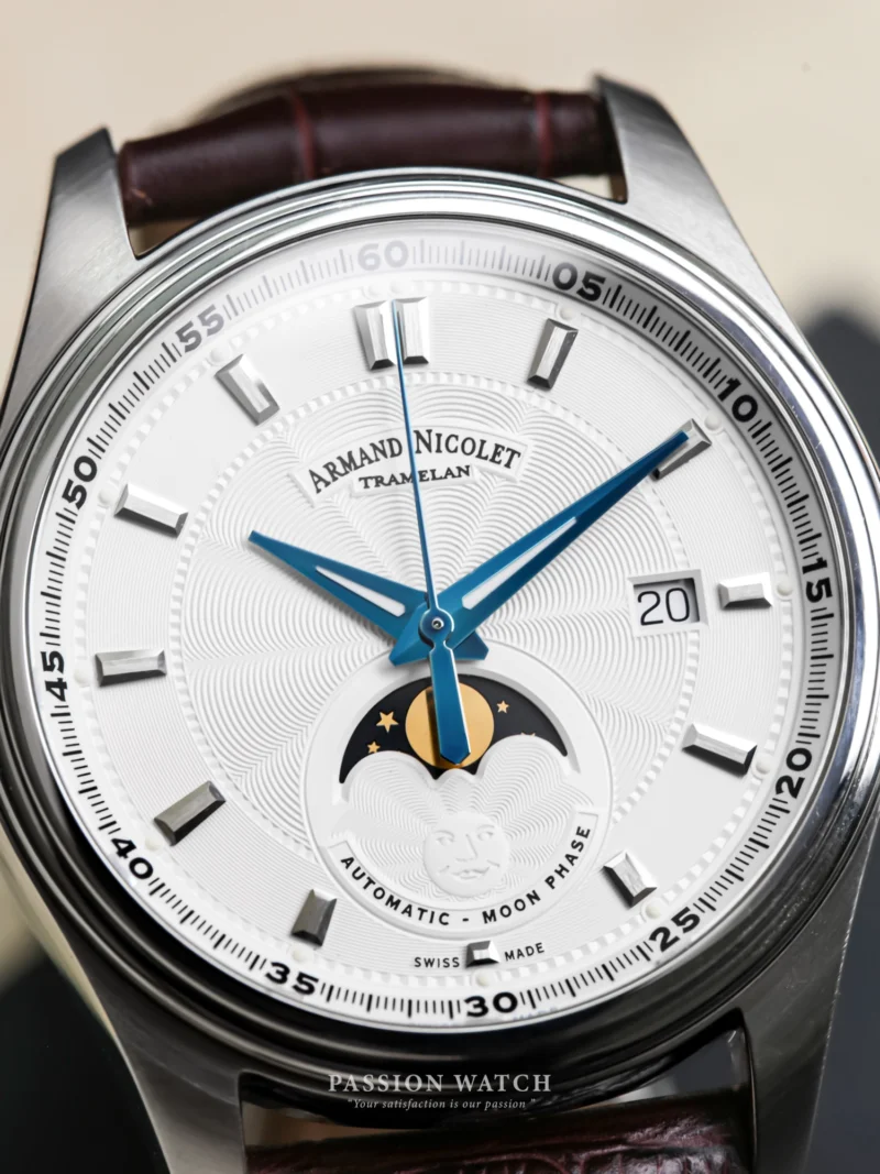 Đồng Hồ Armand Nicolet MH2 A640L-AG-P840MR2 chức năng lịch tuần trăng Moonphase