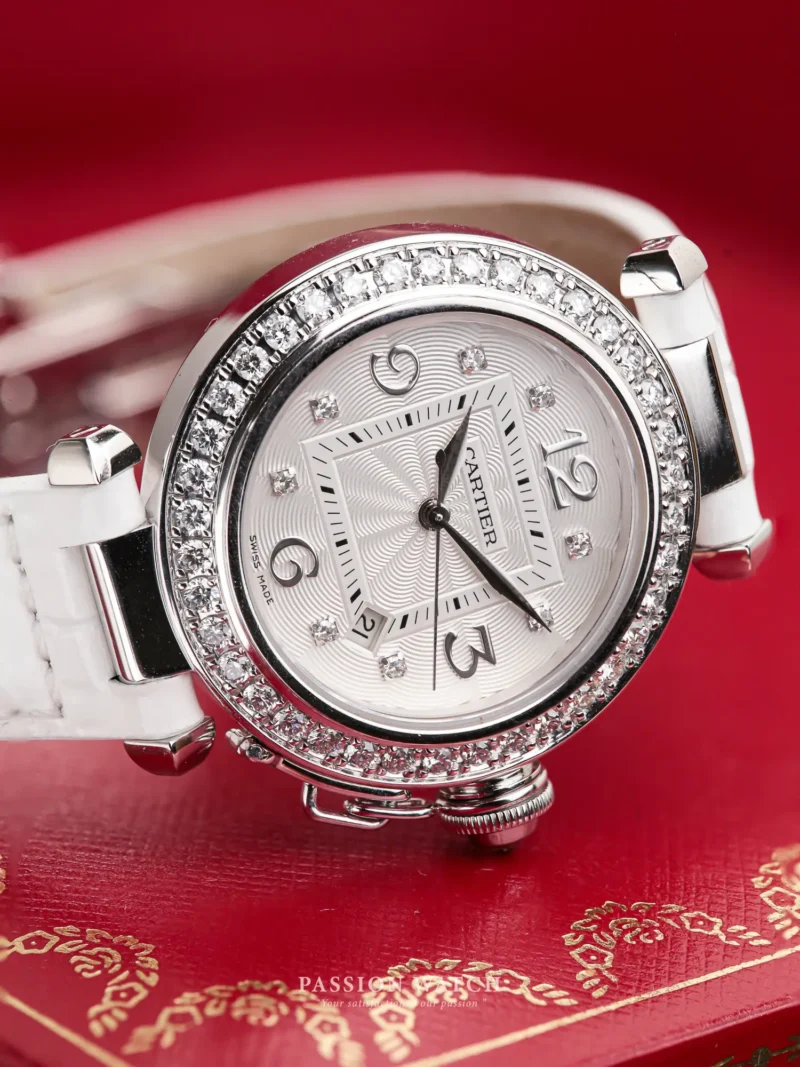 Đồng Hồ Cartier Pasha de Cartier White Gold & Diamonds 2398 13 dong ho cartier pasha de cartier white gold diamonds 2398 3