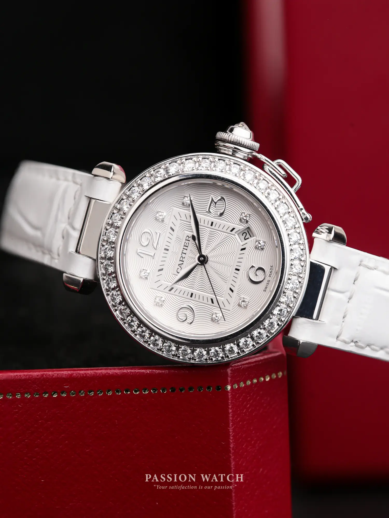 Đồng Hồ Cartier Pasha de Cartier White Gold & Diamonds 2398 5 dong ho cartier pasha de cartier white gold diamonds 2398 6