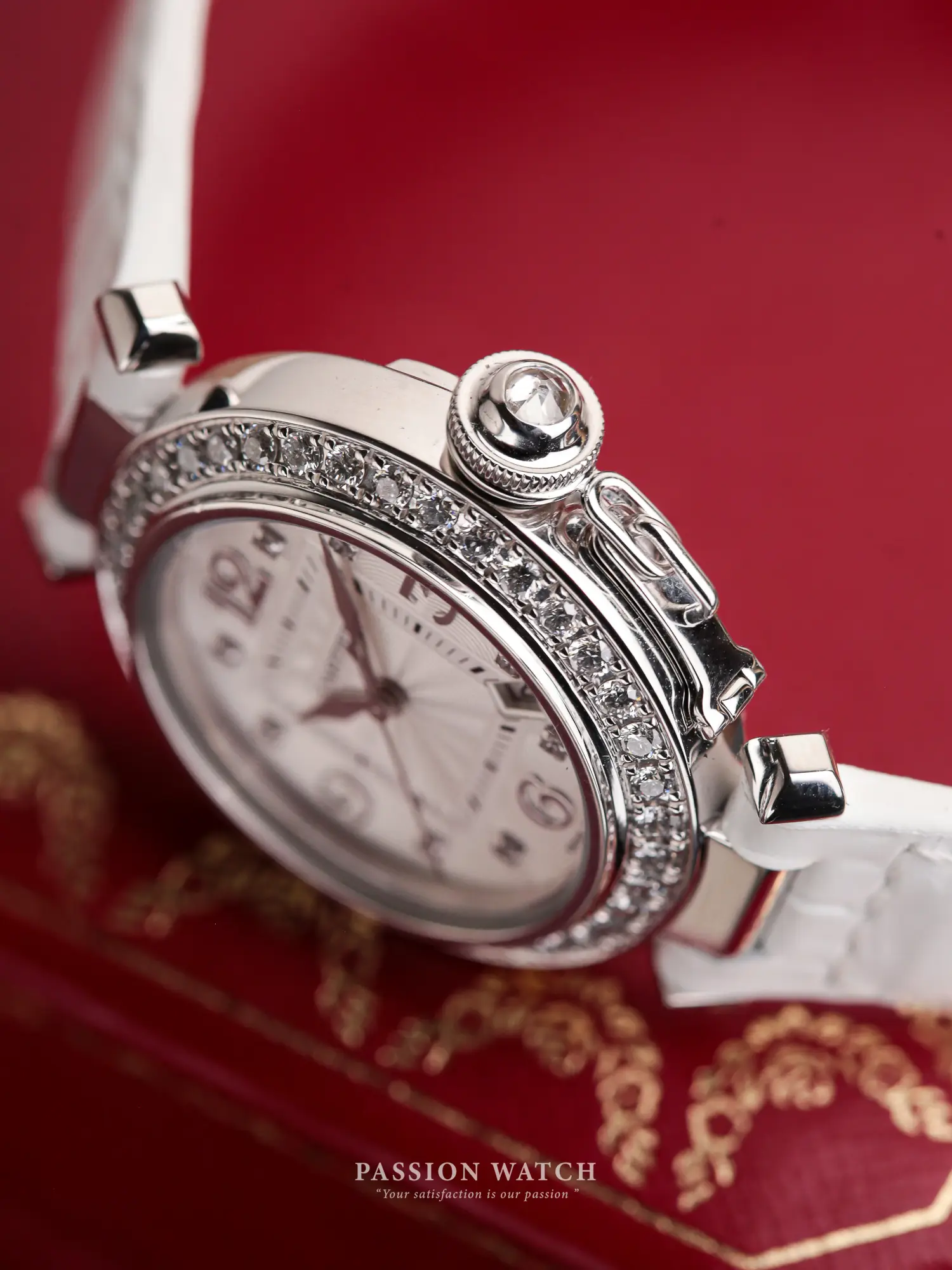 Đồng Hồ Cartier Pasha de Cartier White Gold & Diamonds 2398 7 dong ho cartier pasha de cartier white gold diamonds 2398 8