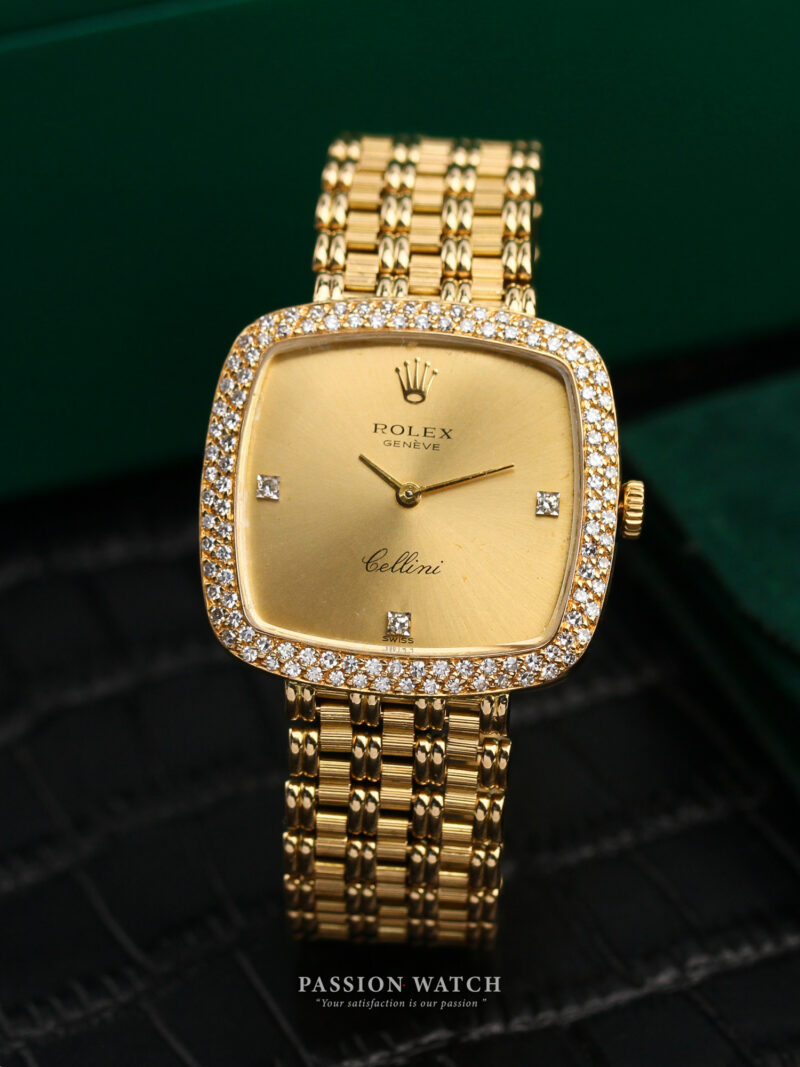 dong ho rolex cellini 4084 yellow gold 18k diamonds 3