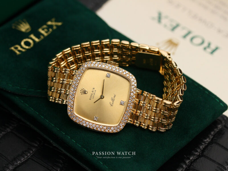 dong ho rolex cellini 4084 yellow gold 18k diamonds 8