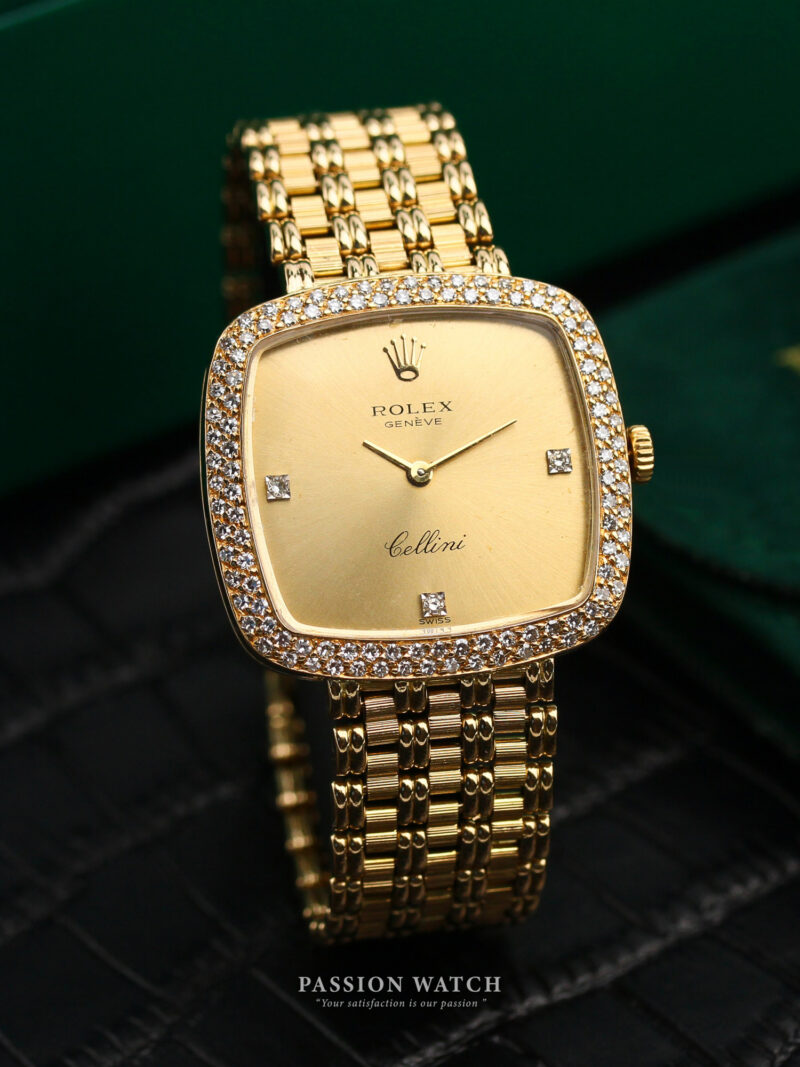 Đồng Hồ Rolex Cellini 4084 Yellow Gold 18K & Diamonds