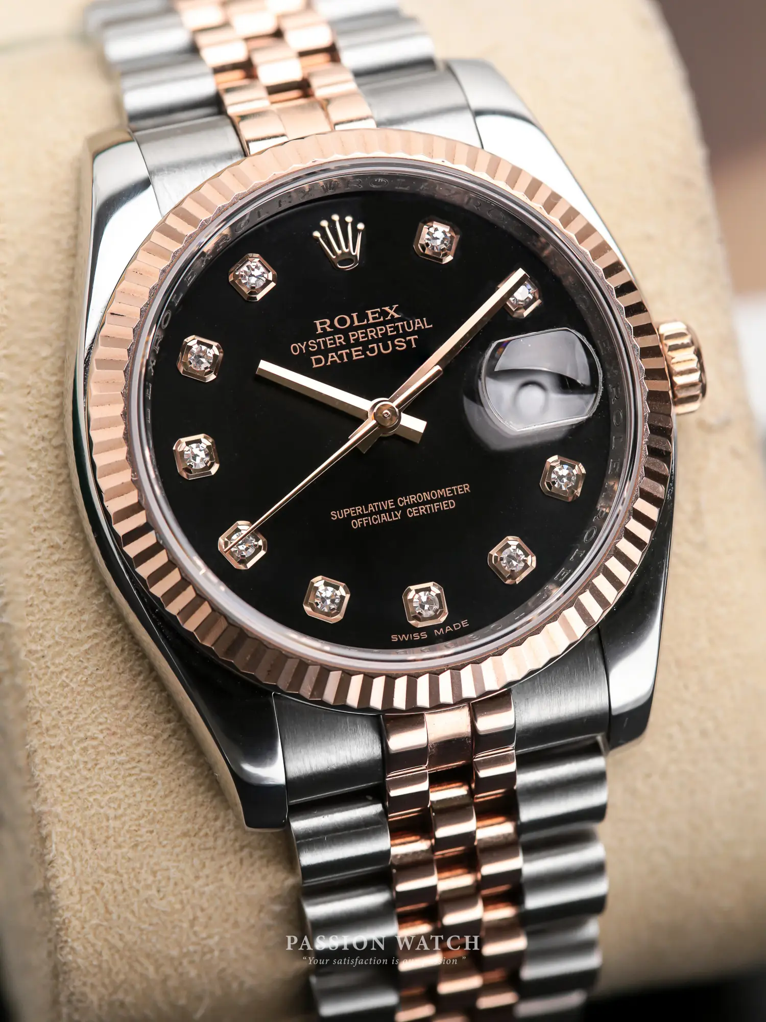Đồng Hồ Rolex Datejust 36 116231 Mặt Số Đen Cọc Kim Cương 4 dong ho rolex datejust 36 116231 mat so den coc kim cuong 2