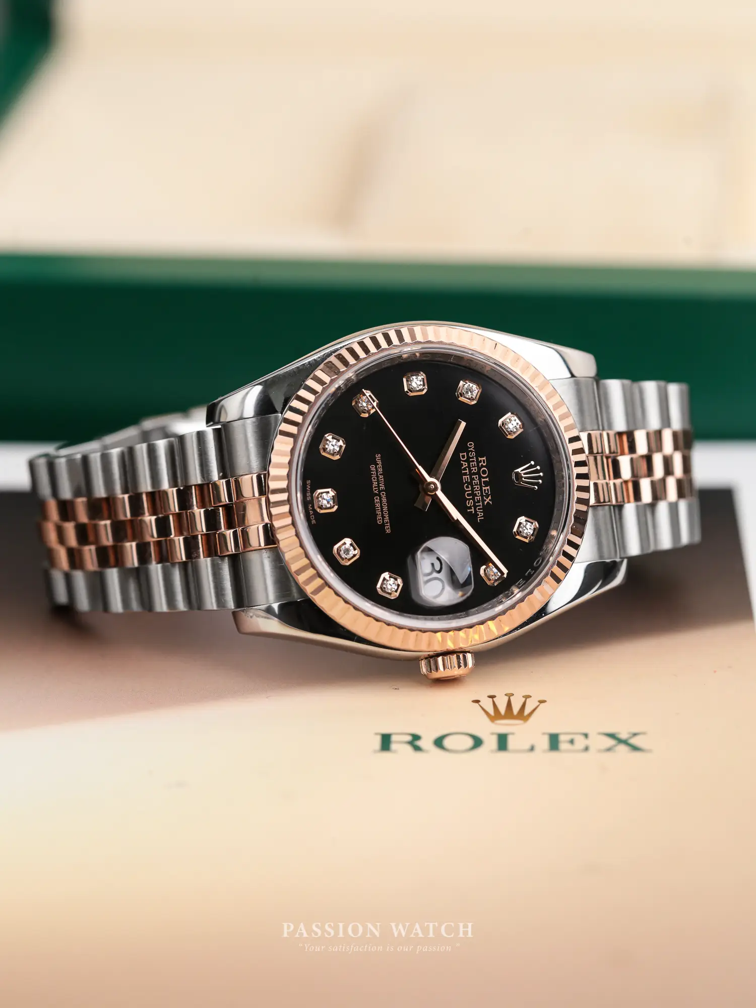 Đồng Hồ Rolex Datejust 36 116231 Mặt Số Đen Cọc Kim Cương 3 dong ho rolex datejust 36 116231 mat so den coc kim cuong 4