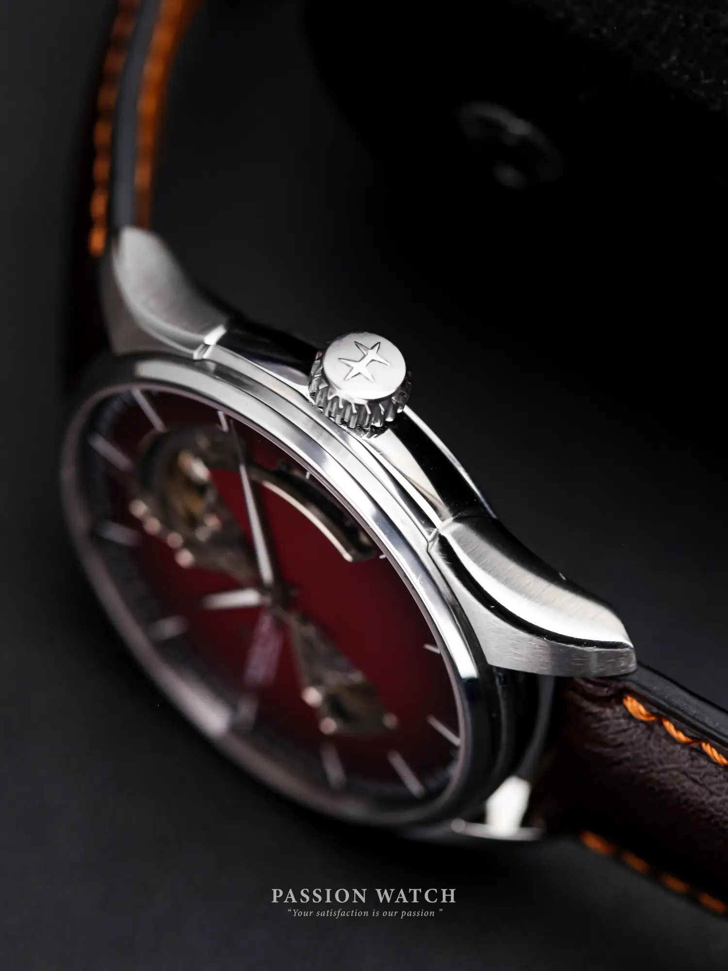 Đồng Hồ Hamilton Jazzmaster Open Heart "Burgundy" H32675570 7 dong ho hamilton jazzmaster open heart burgundy h32675570 7
