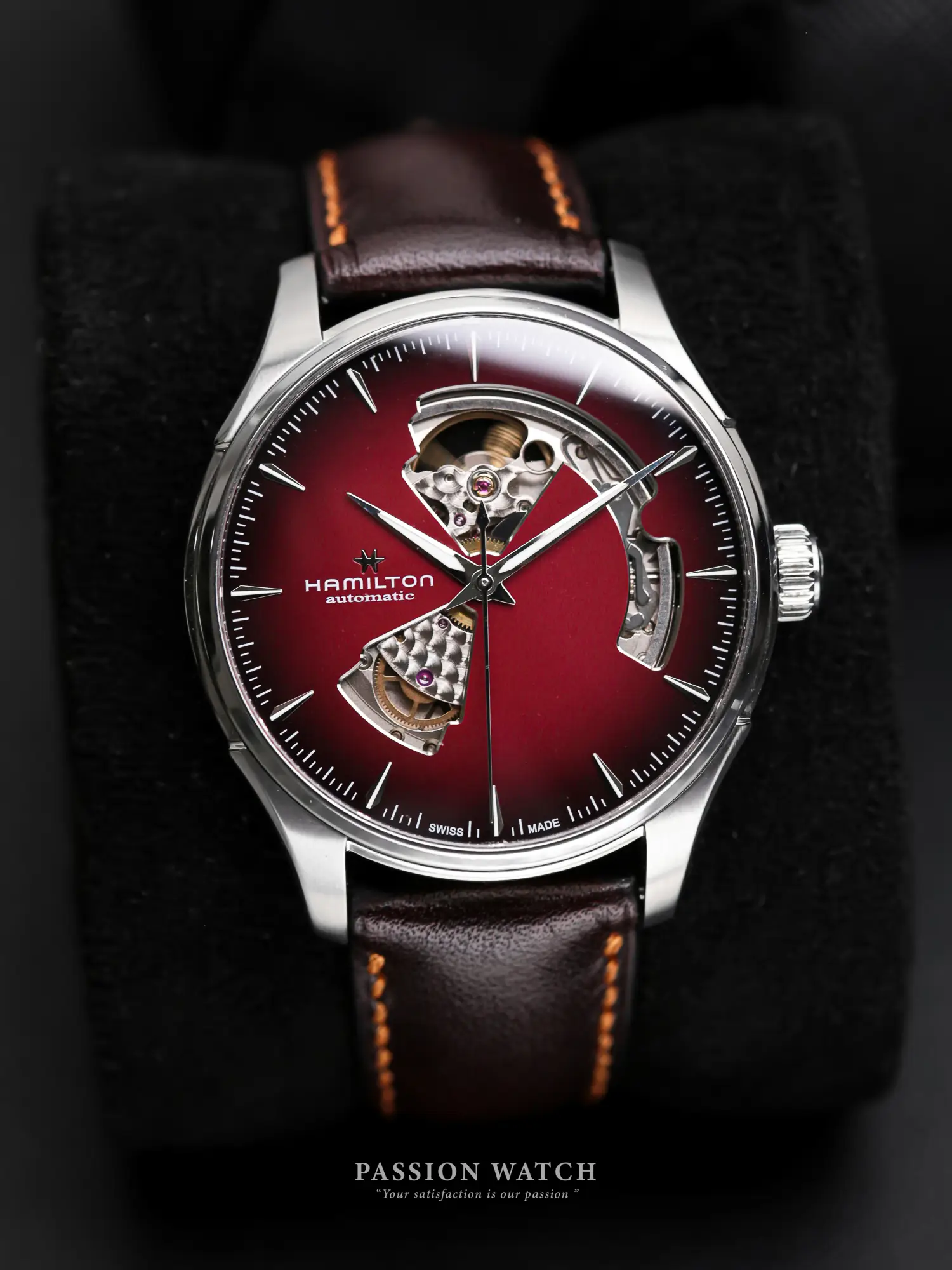 Đồng Hồ Hamilton Jazzmaster Open Heart "Burgundy" H32675570 1 Hamilton Jazzmaster Open Heart "Burgundy" H32675570 - Used, Fullbox