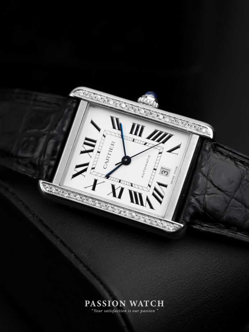Đồng Hồ Cartier Tank Solo XL W5200027 Niềng Kim Cương - Used, Only Watch