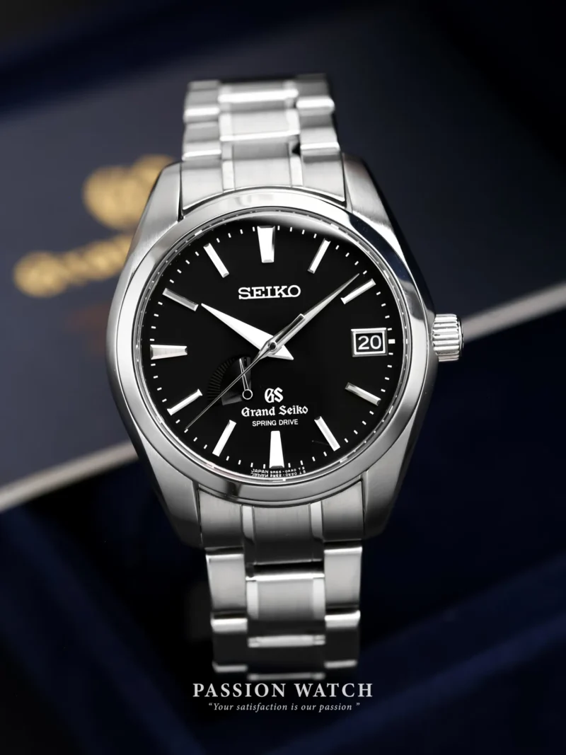 Đồng Hồ Grand Seiko Spring Drive SBGA003 mặt số màu đen, dây vỏ thép không gỉ